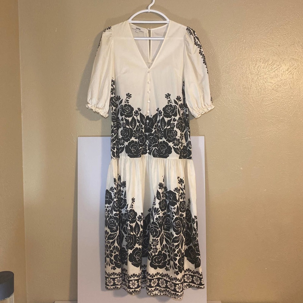 Jaspal Floral Print Long Dress Woman Size Small